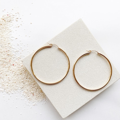 Gold hoop earrings