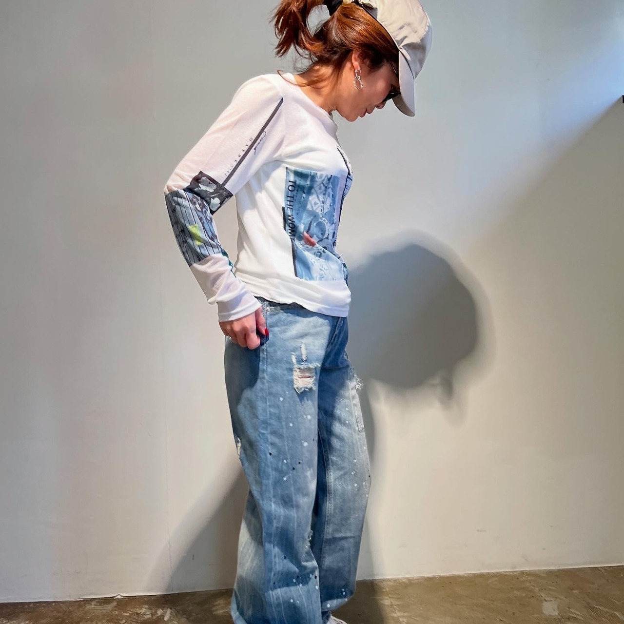 エイミーロウ  Eimee Law アートコラージュptシアーロンT