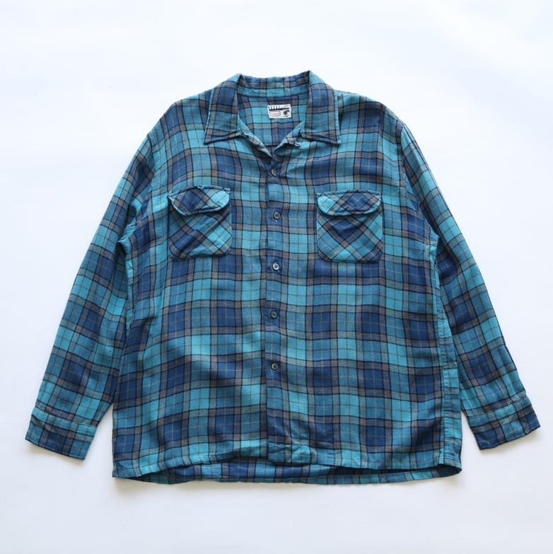 60S CRANBROOK CHECKED L/S OPEN COLLAR SHIRT