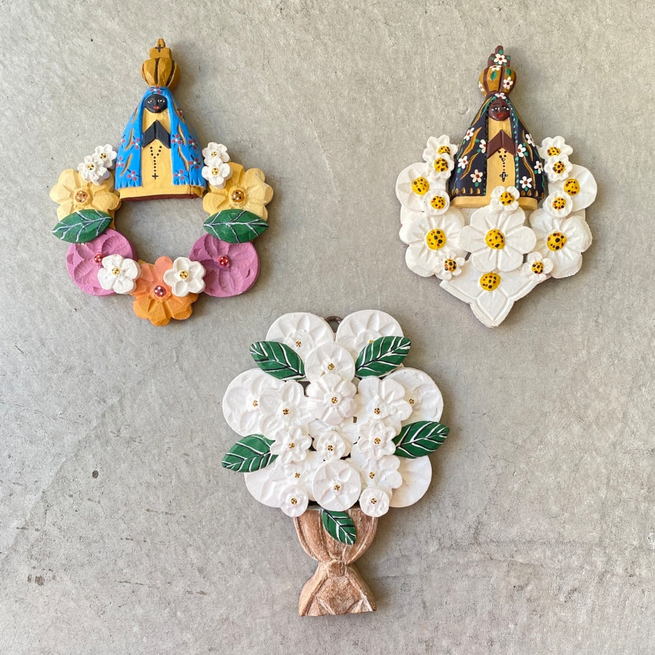 フォークアート OA 壁掛け フラワー&リーフ