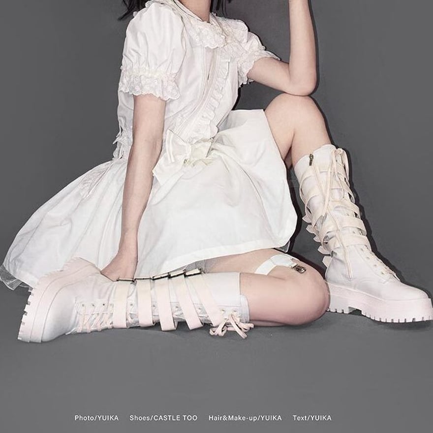 SEASONZ ロリータ ゴスロリ ロングブーツ 選べるデザイン コウモリ