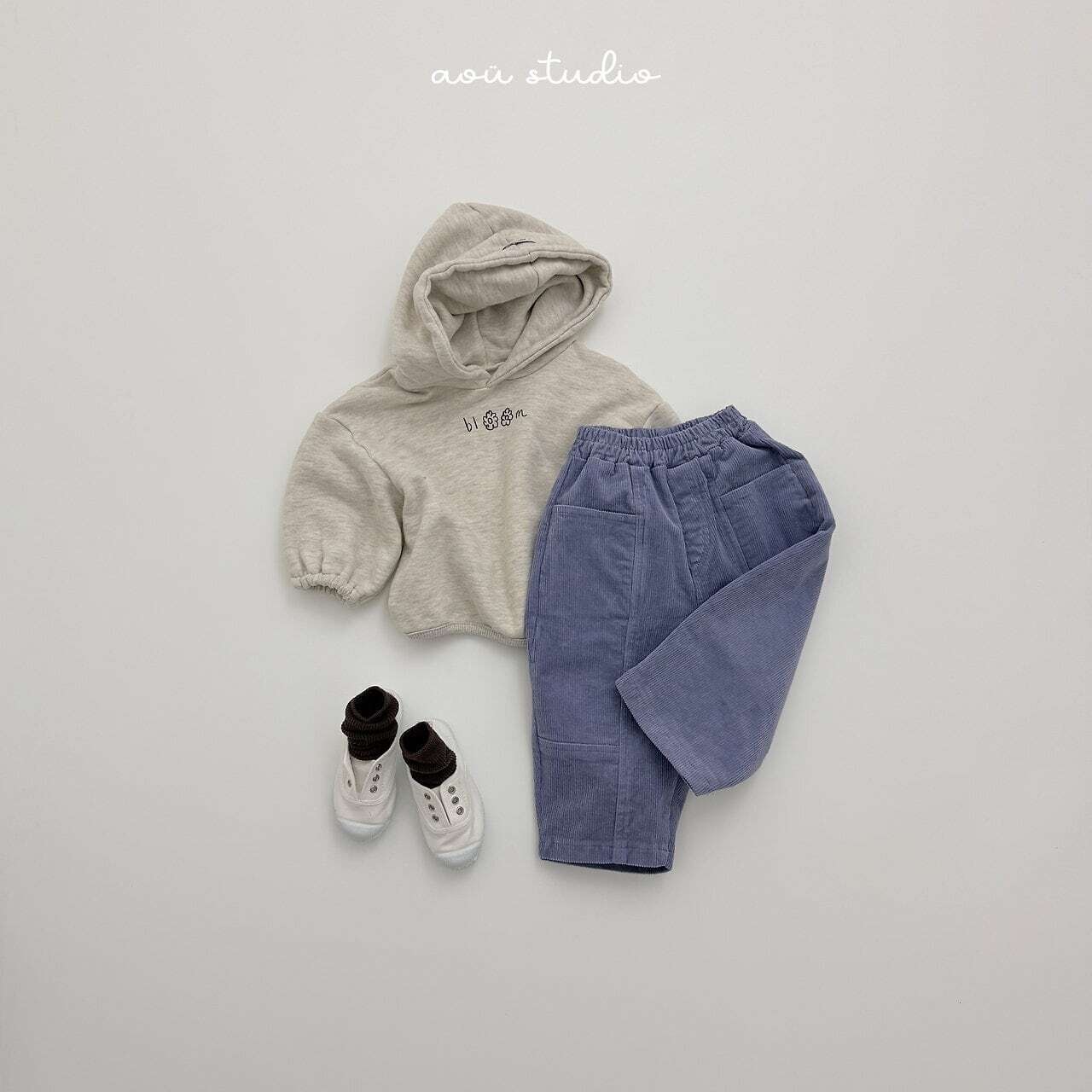〖取寄〗韓国子供服 / 26winter / aoustudio /プリー フレアパンツ/ キッズ服 *XS~L*