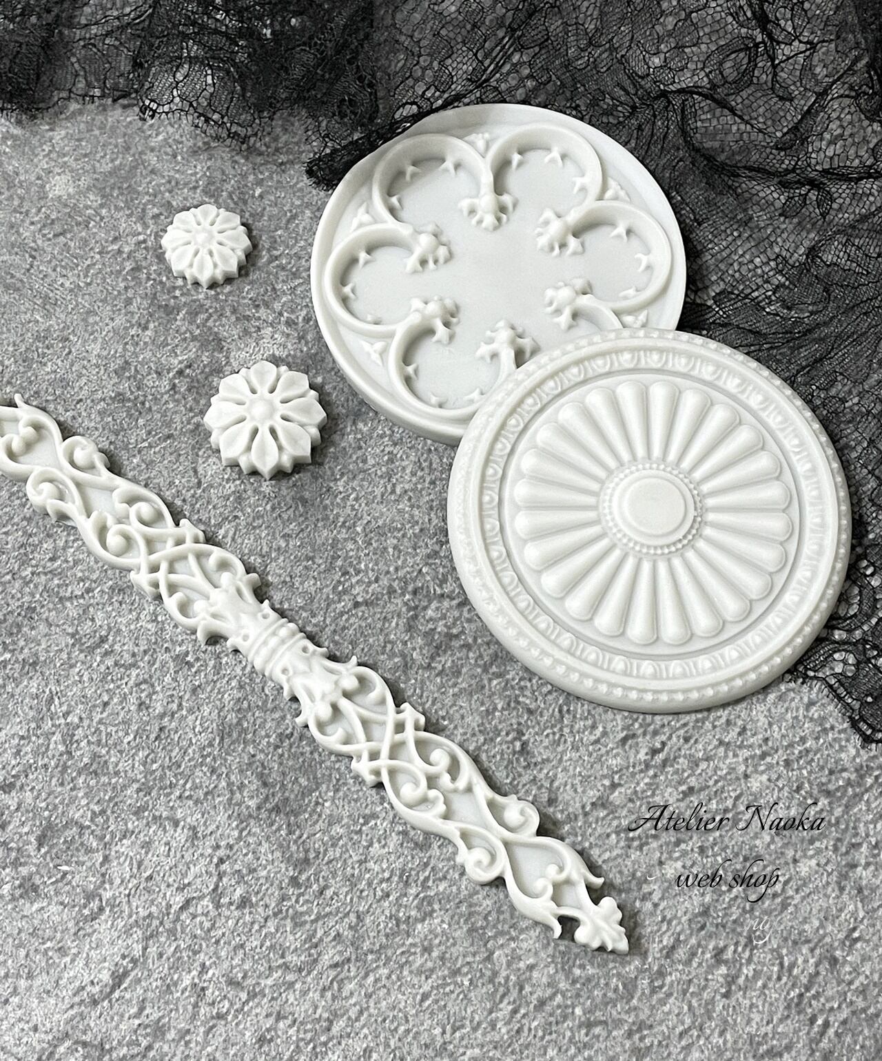 オリエンタル(5種類) シリコンモールド | シリコンモールド・クレイ