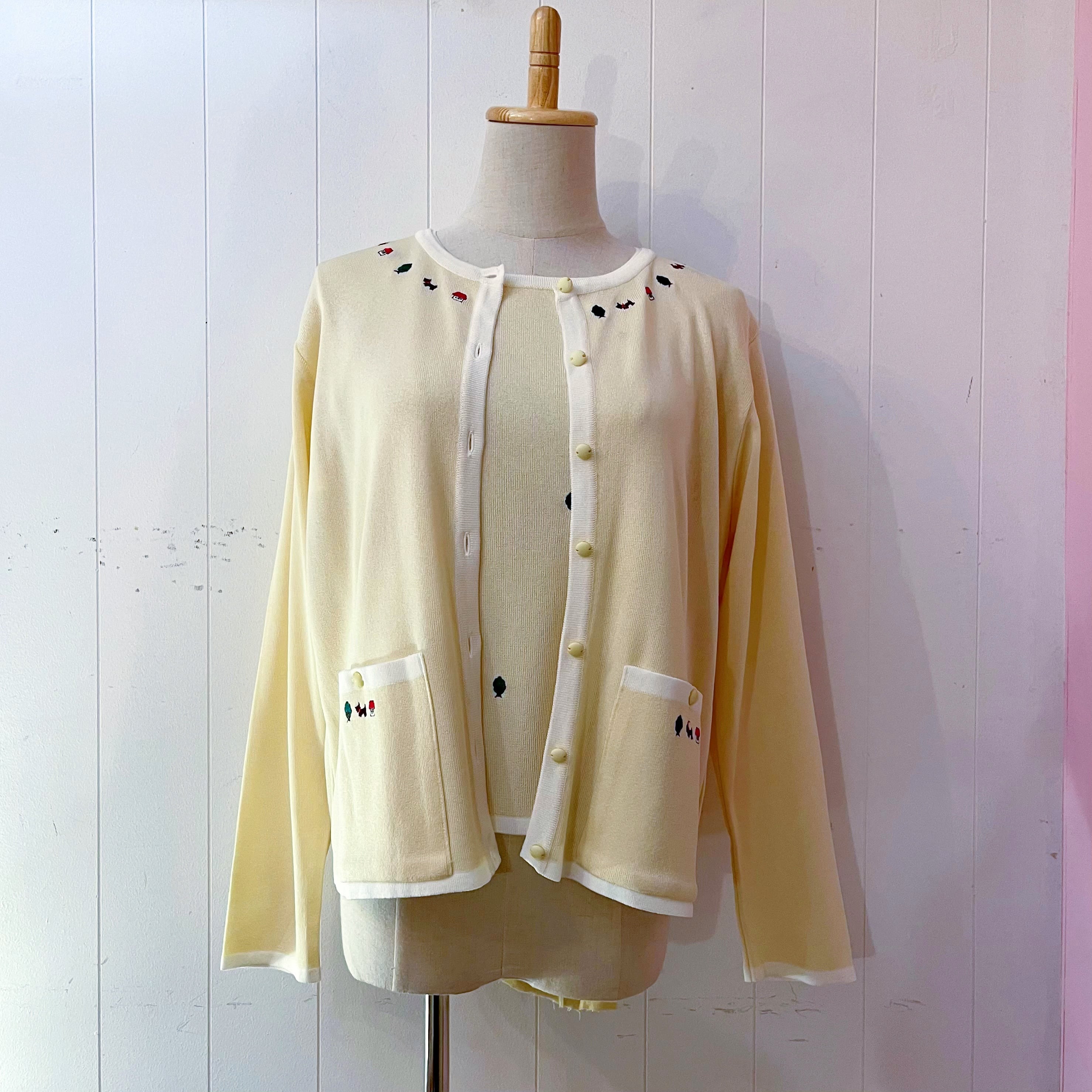 mini dog & house & treb ensemble knit