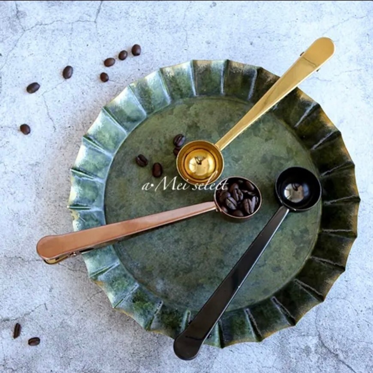 outlet】27.コーヒースプーン型クリップ ゴールド | a Mei shop, image size:1200x1199