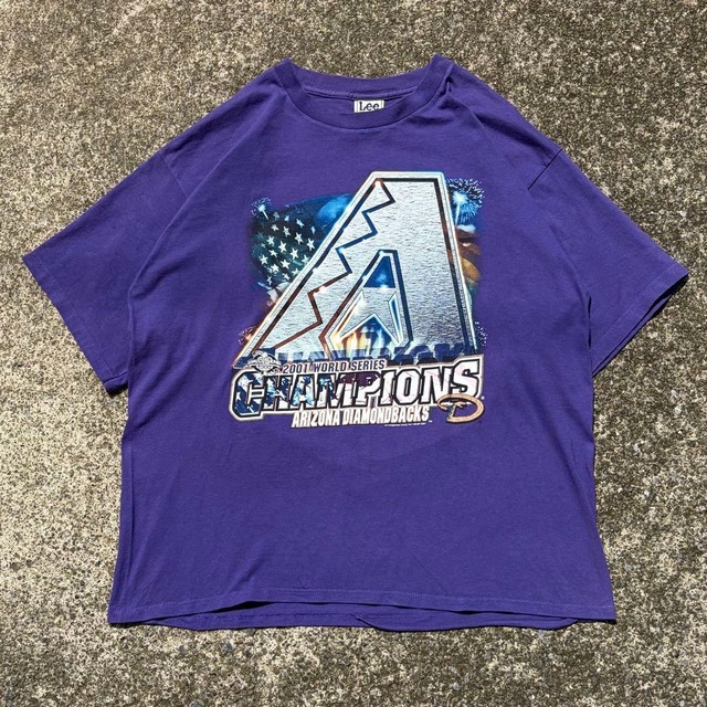 【XLサイズ 程】00's Lee MLB アリゾナ ダイアモンドバックス ワールドチャンピオン 古着 Tシャツ オフィシャル