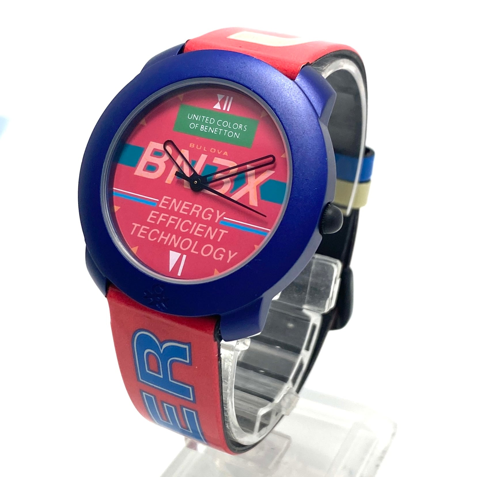 BENETTON ベネトン ブローバ デイト ラウンド クォーツ 腕時計 メンズ 美品】腕時計 メンズ ブローバ BULOVA ユナイテッド・カラーズ・オブ