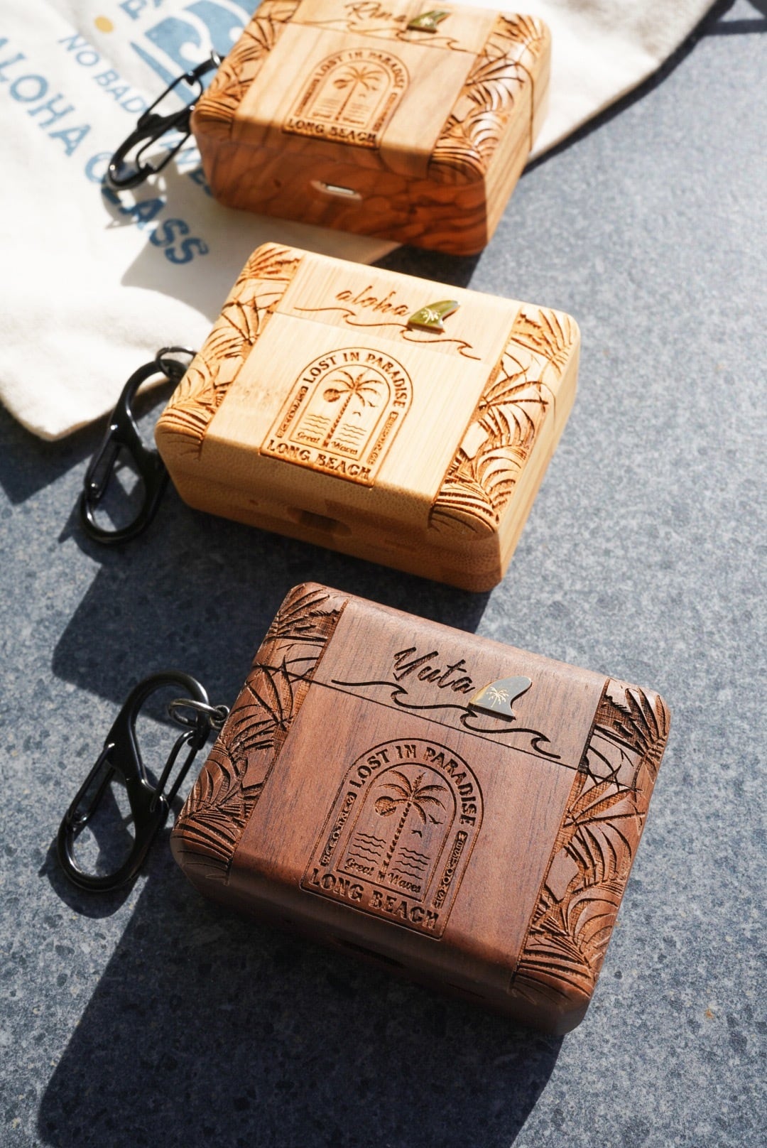 AirPods Pro,第3世代 wood case/(lost in paradise) | ALOHA GLASS