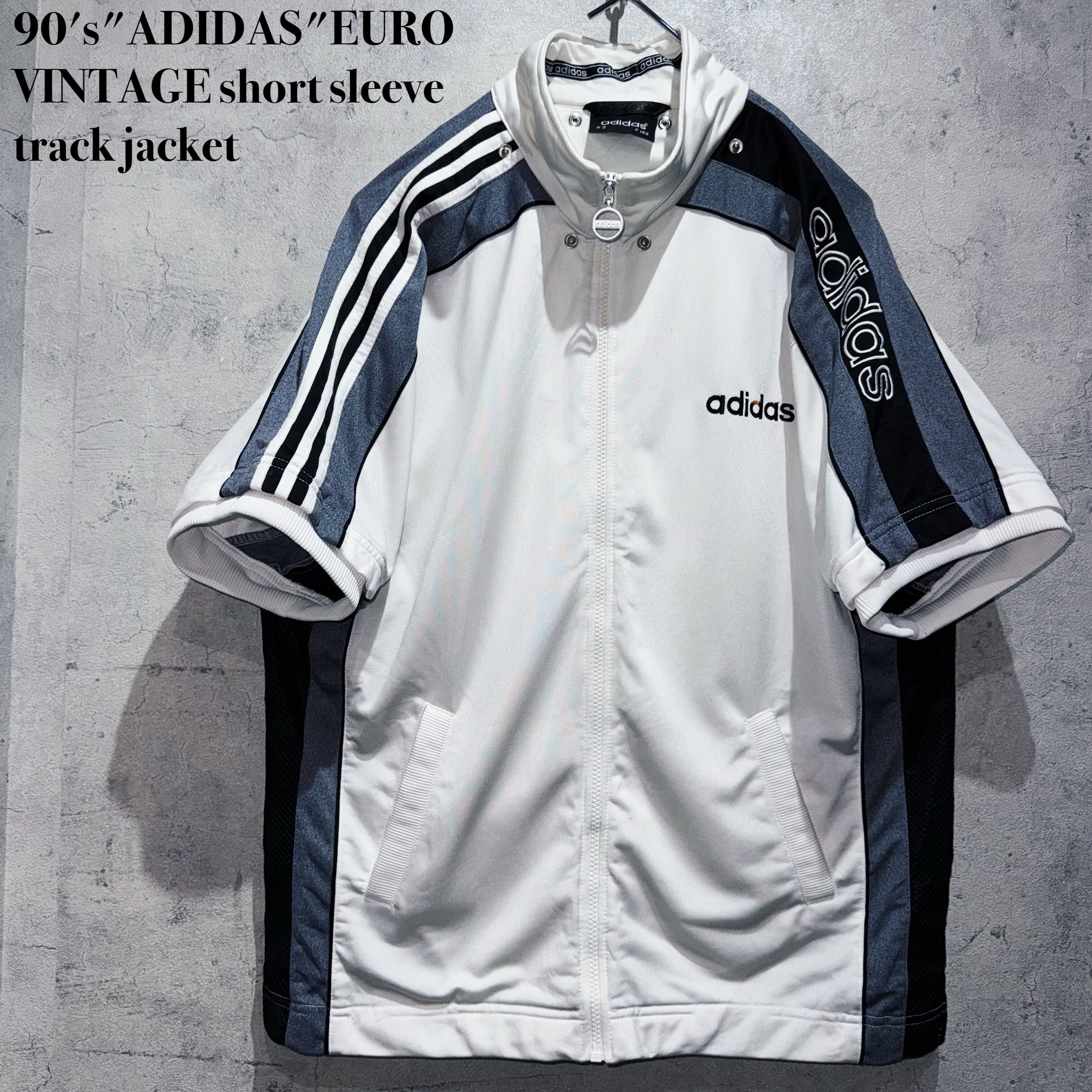 90's"ADIDAS"EURO VINTAGE short sleeve track jacket