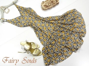 ☆11号(L)☆レトロテイストシックな花柄キャミワンピース(OPN8950)