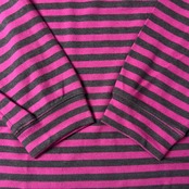 23区 SPORT ゴルフボーダー ハイネック 長袖Tシャツ 3/マゼンタ グレー