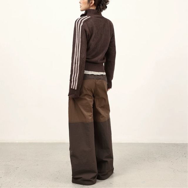 mesh knit double-zip cardigan　メッシュニットダブルジップカーディガン　J2162