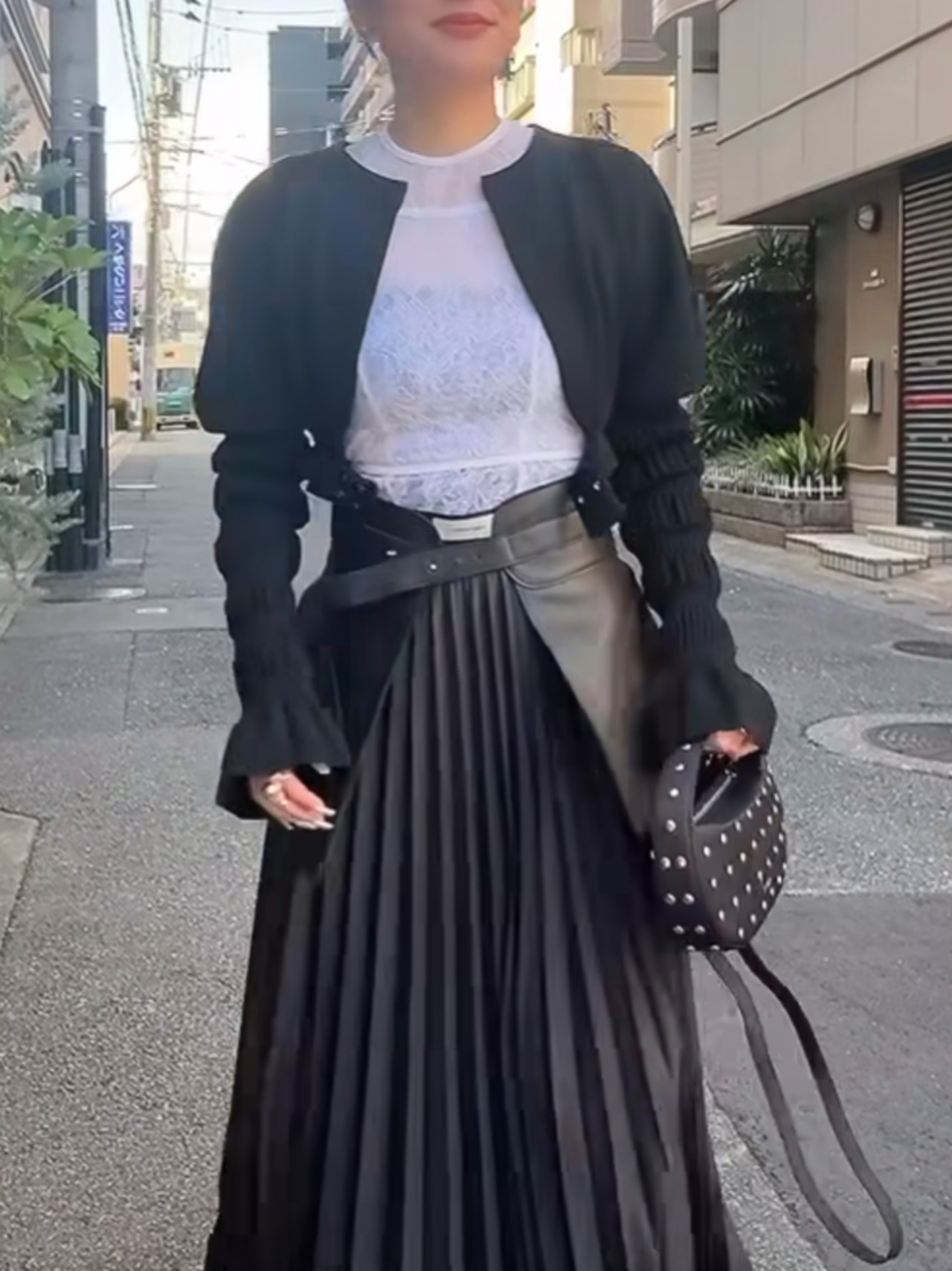 24AW】FUMIE TANAKA フミエタナカ / shiny pleats skirt | TRENT
