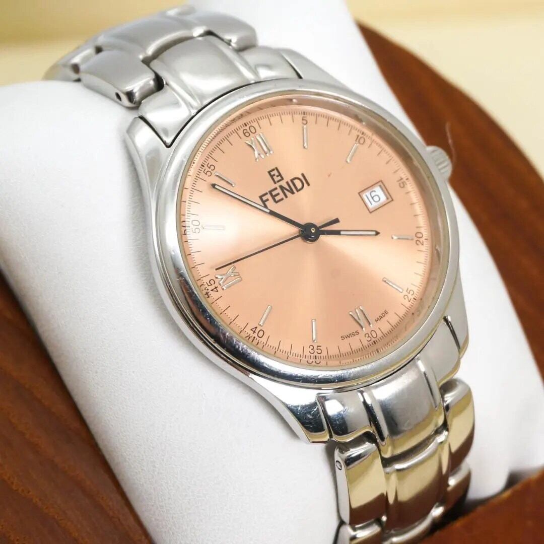 稼働 FENDI 腕時計 ターンフェイス 新品電池 ブレスウォッチ 1239