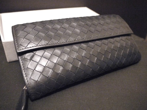 ◆BOTTEGA VENETAボッテガヴェネタ イントレチャート レザー長財布◆