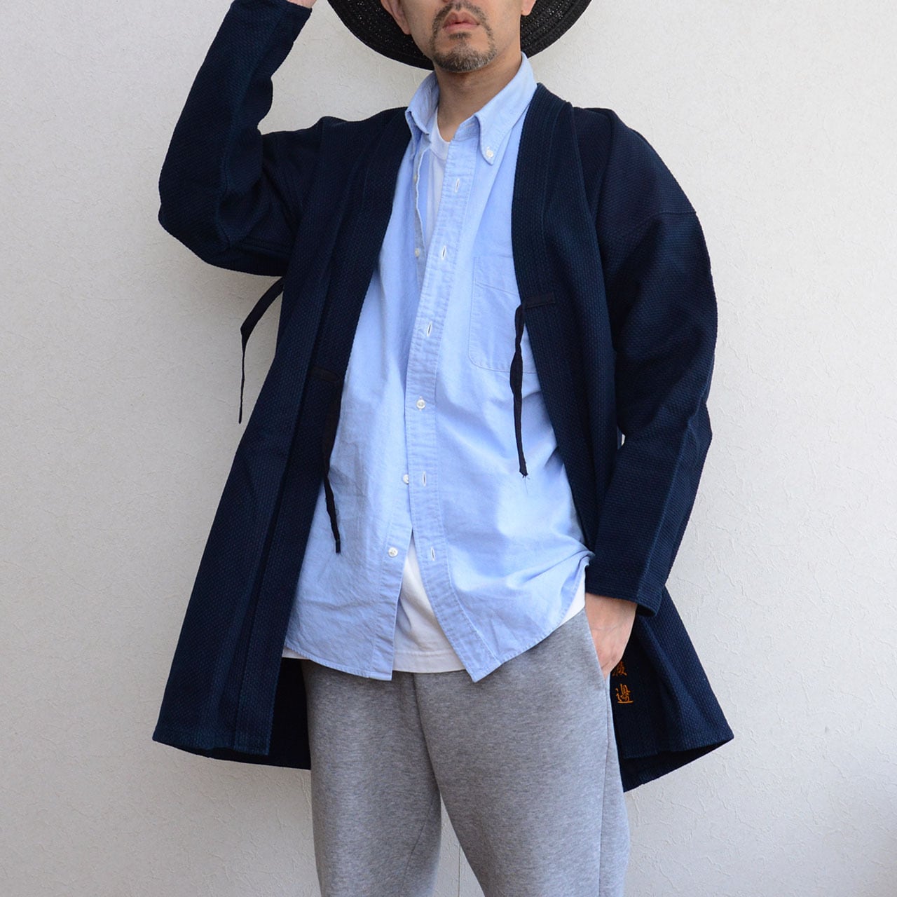 藍染 道着 刺し子 デッドストック 4号｜綿100% 日本製 | 難波商店