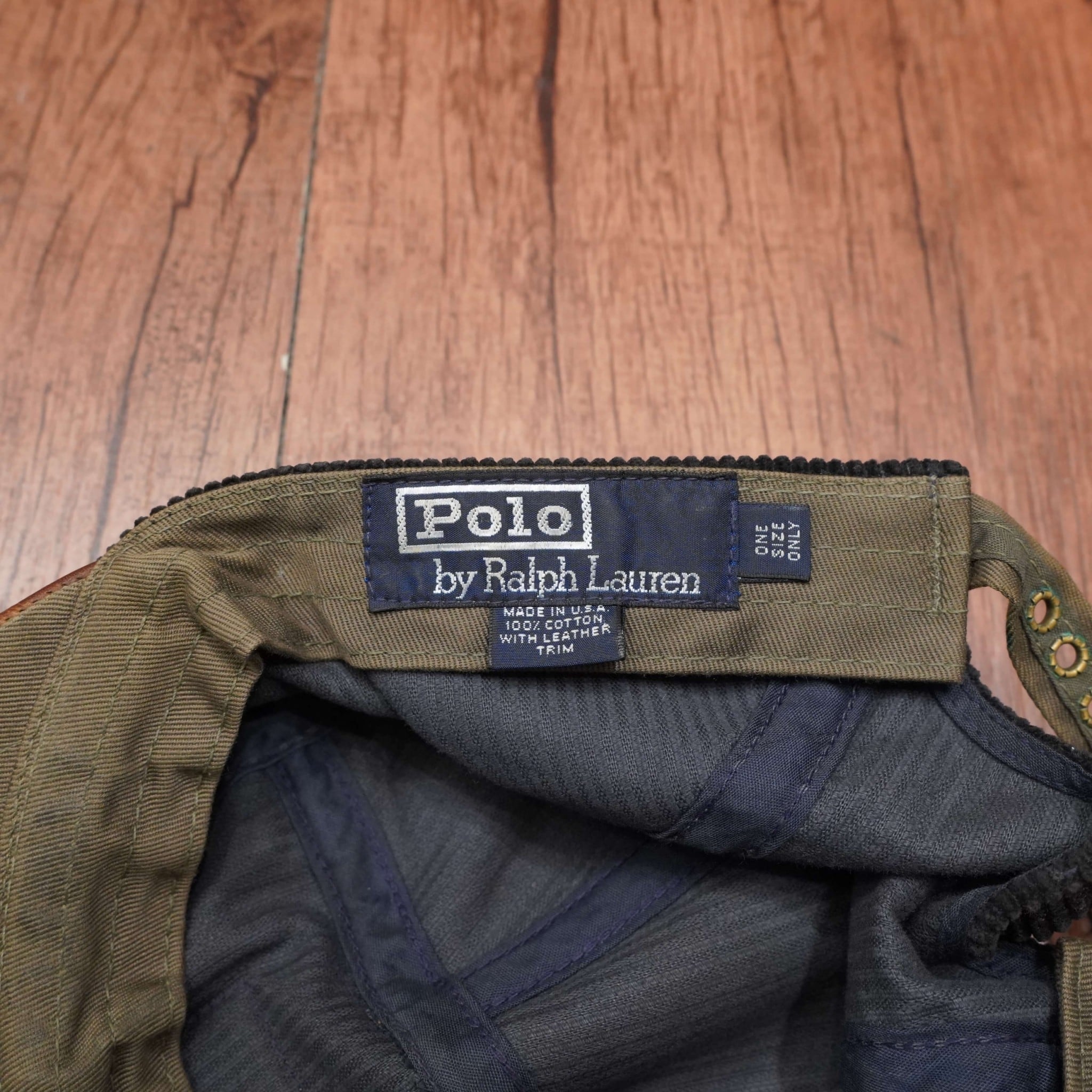 90s ralphlauren キャップ 5パネル つばレザー コーデュロイ 90s ralphlauren キャップ 5パネル つばレザー コーデュロイ