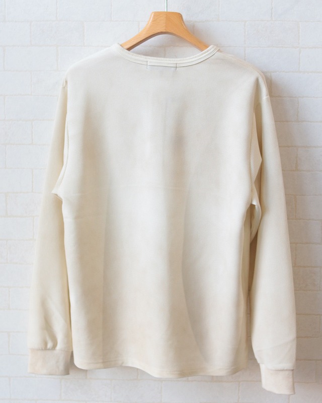 【Select】ワッフルヘンリーネック ピグメント長袖Tシャツ　(260917)