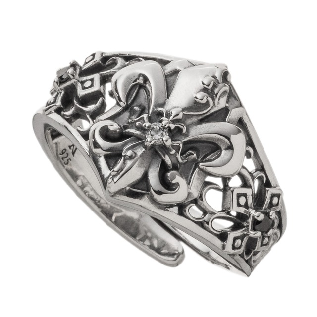 リリィクラウンリング シルバーリング AKR0032 Lily Crown Ring Silver Ring　 シルバーアクセサリー  Silver jewelry