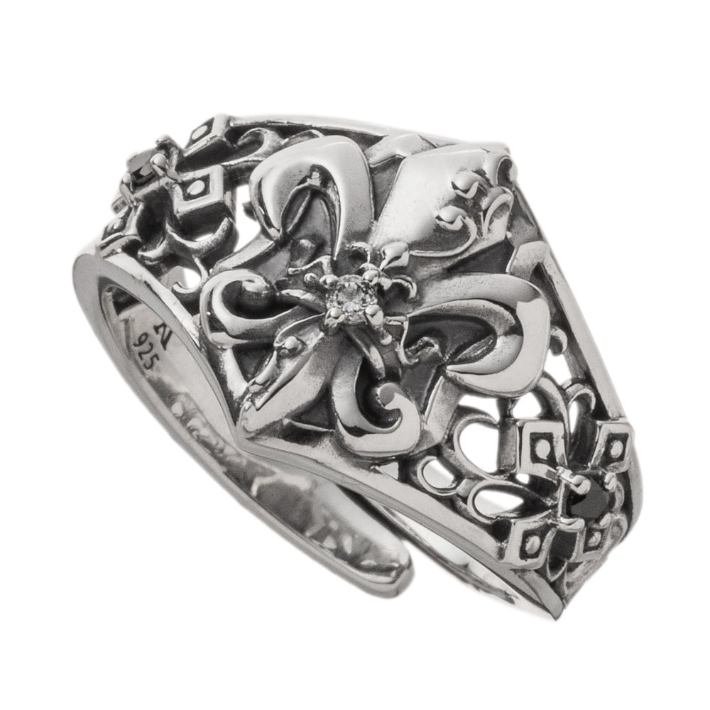 リリィクラウンリング シルバーリング AKR0032 Lily Crown Ring Silver Ring シルバーアクセサリー Silver jewelry