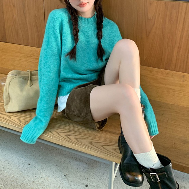 round-neck knit　J00301