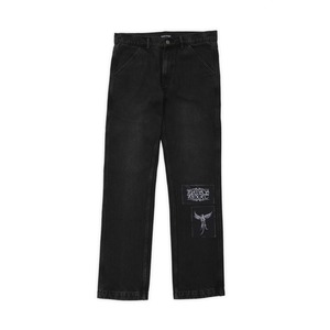 【7月18日(土)午前10時より販売スタート】PASS~PORT Calligraphy WC straight Leg Jean Wash Black