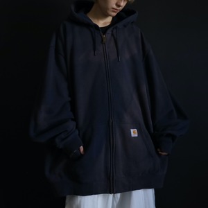 " carhartt " over silhouette sun-fade color full zip-up sweat parka