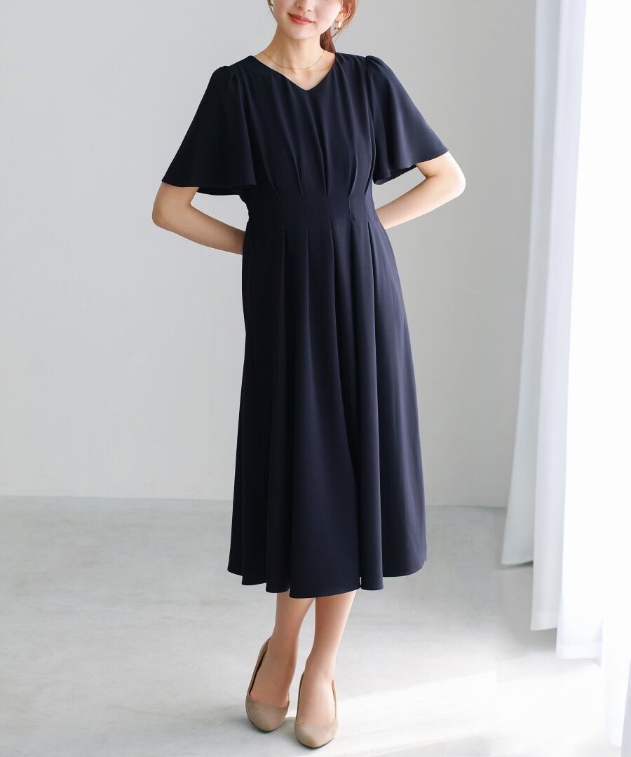 カルアミルク様　ワンピース　BRW サイズ0 ラクして整うカセット服 】 さらさらオックス・タックワンピース