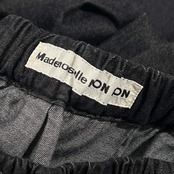 Mademoiselle NON NON マドモアゼルノンノン ギャザー デニム風 スカート /ブラック系 レディース