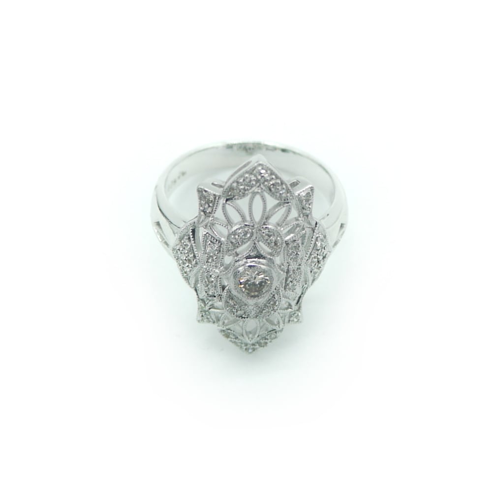 Pt900 ダイヤモンド デザインリング プラチナ 指輪 12号 Y02470 ...