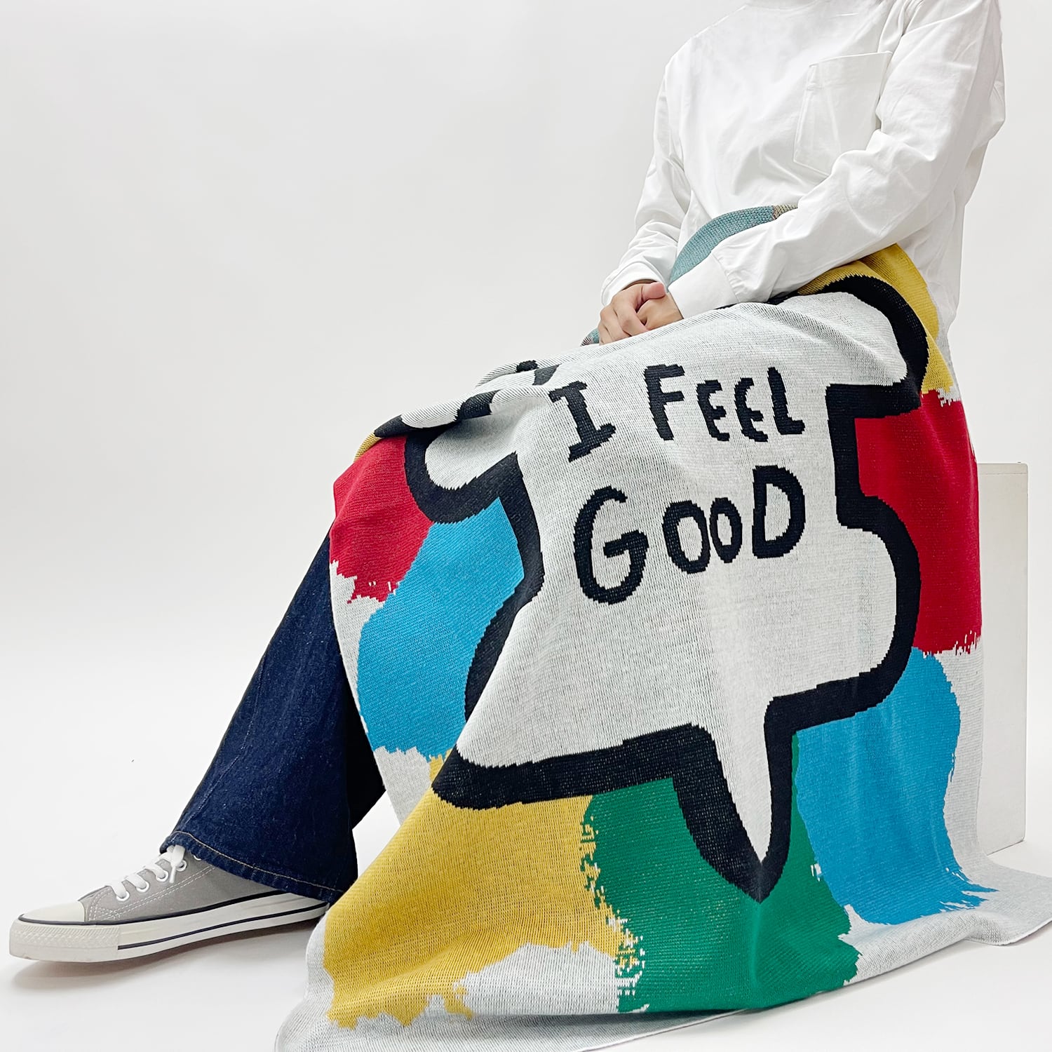 matsui】 マツイ KNIT BLANKET I FEEL GOOD ニットブランケット(120cm