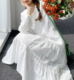 大きめ襟 花柄 レース 長袖 ティアードワンピース レディース ワンピース 膝上 ミモレ 襟付き Aライン 切り替え ティアード フェミニン レース ハイウエスト ボタン ギャザー かわいい 大人可愛い シンプル カジュアル 上品 おしゃれ ガーリー 主役級 存在感 ラブリー キュート フラワー チェック 春 秋 ママ 通勤 学生 学校 通学 デート お出かけ 旅行 公園 女子会 休日 ショッピング お花見 重ね着 楽ちん 体型カバー 普段使い 着回し 清楚 S M L XL ゆったり 白 ホワイト