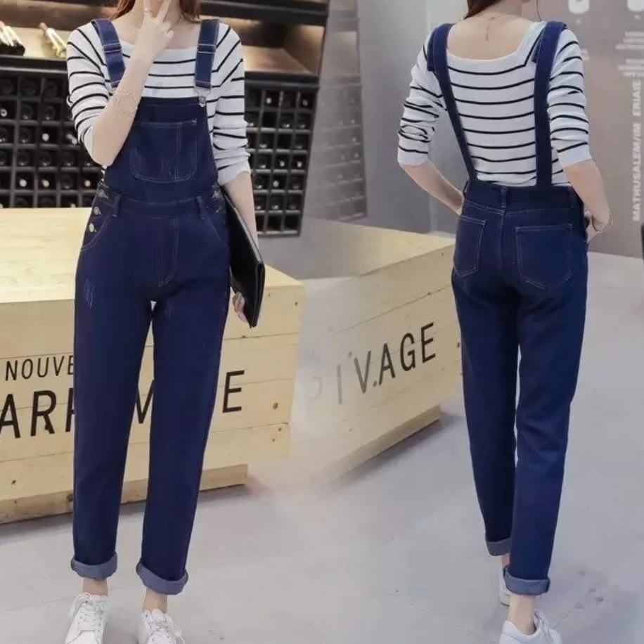 Wcloset ダメージデニム オーバーオール｜サロペット・オーバーオール 