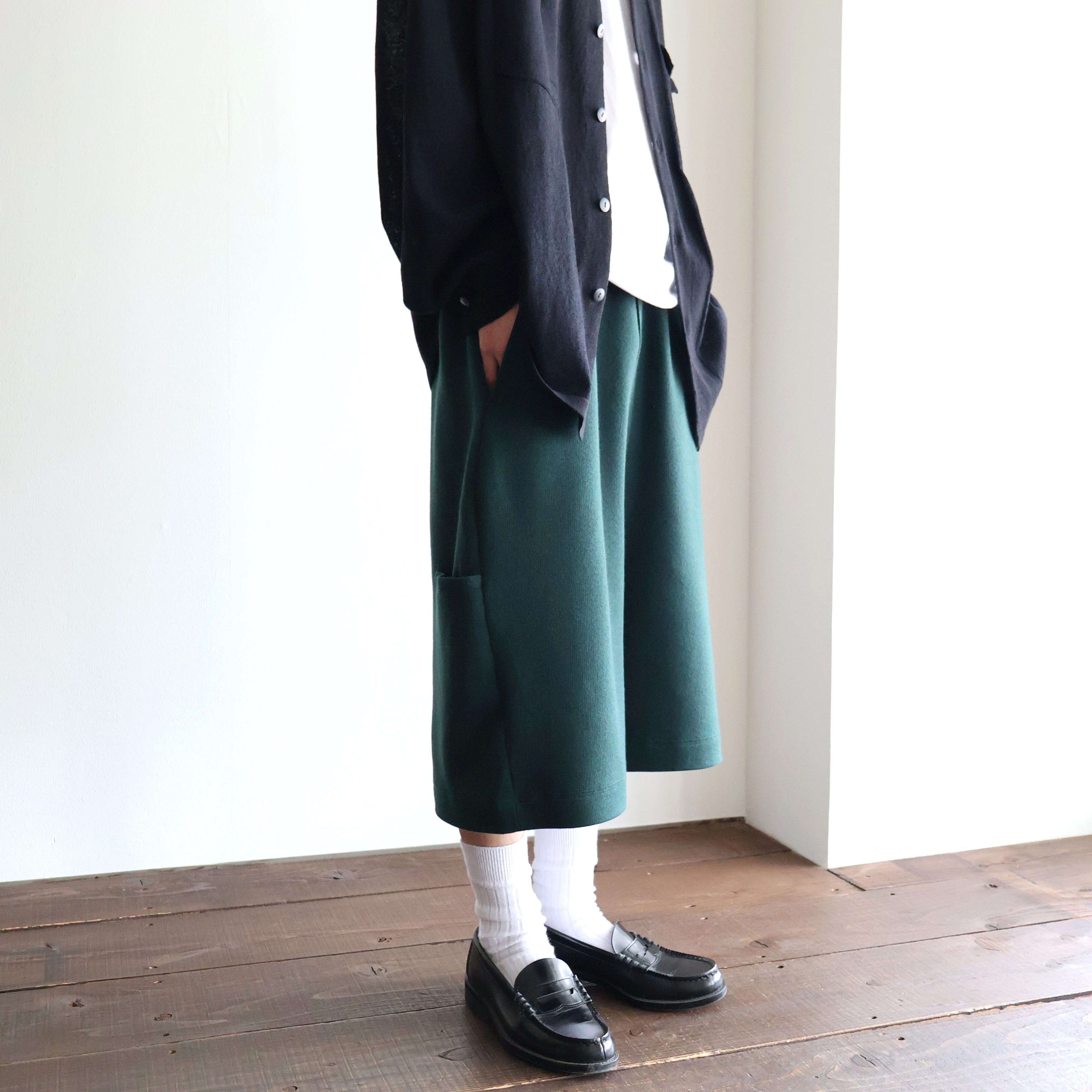 MEIAS “ CO/WOOL WORK HALF PT ( D.Green )” | H.inch/アッシュインチ
