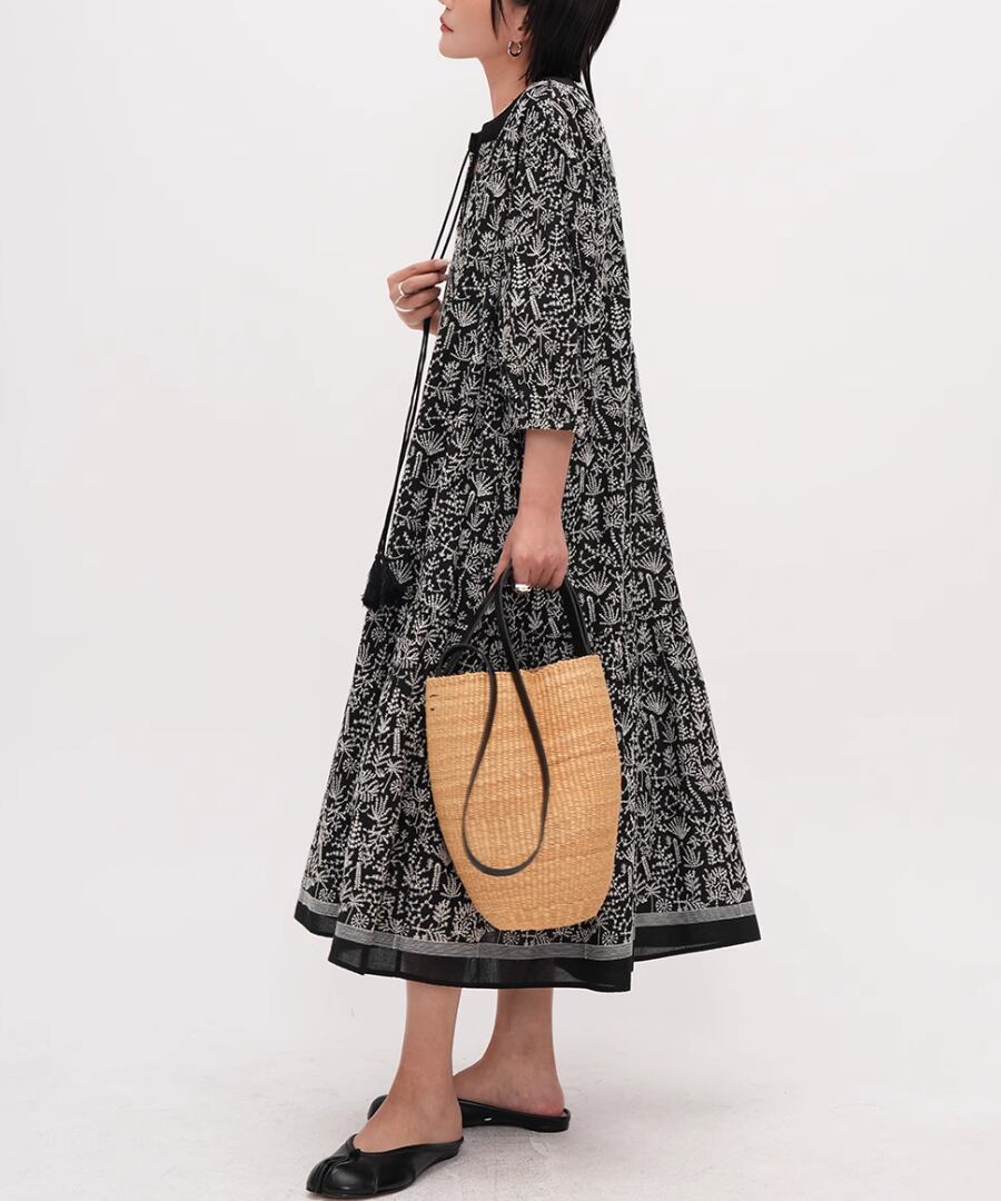 ボタニカル刺繍ワンピース【w-30241】