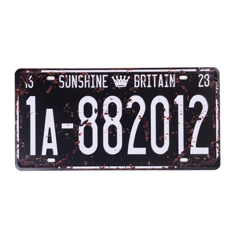 レトロ ナンバープレート ビンテージ バイク 車 ブリキ おしゃれ ギフト インテリア アンティーク雑貨 インテリア雑貨 オブジェ ガレージ Style On Fleek