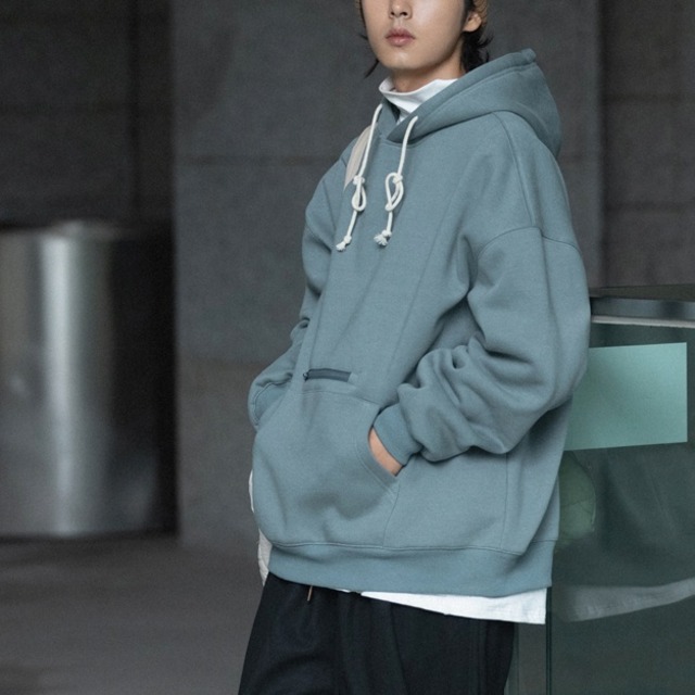 ナチュラルトーン ルーズフォルムスウェットパーカー a-1228