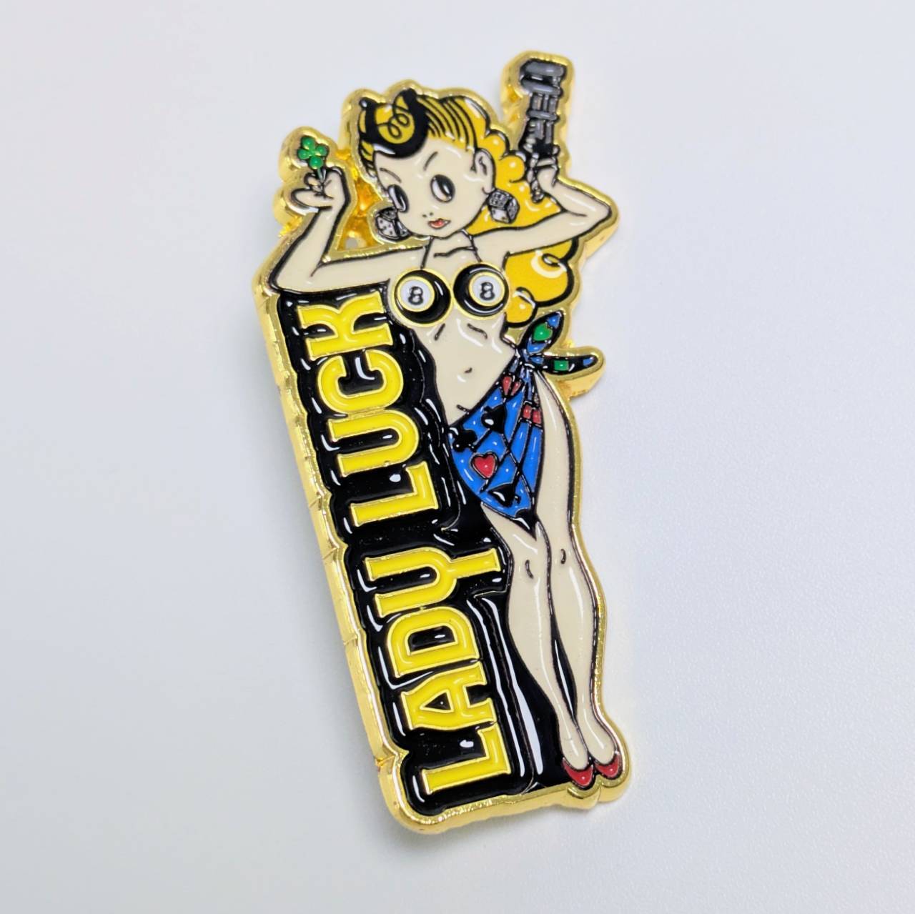 ★ピンズ PINS★ピンバッジ 【 LADY LUCK（ レディ・ラック ） 】 〚アメリカン雑貨 アメトイ〛