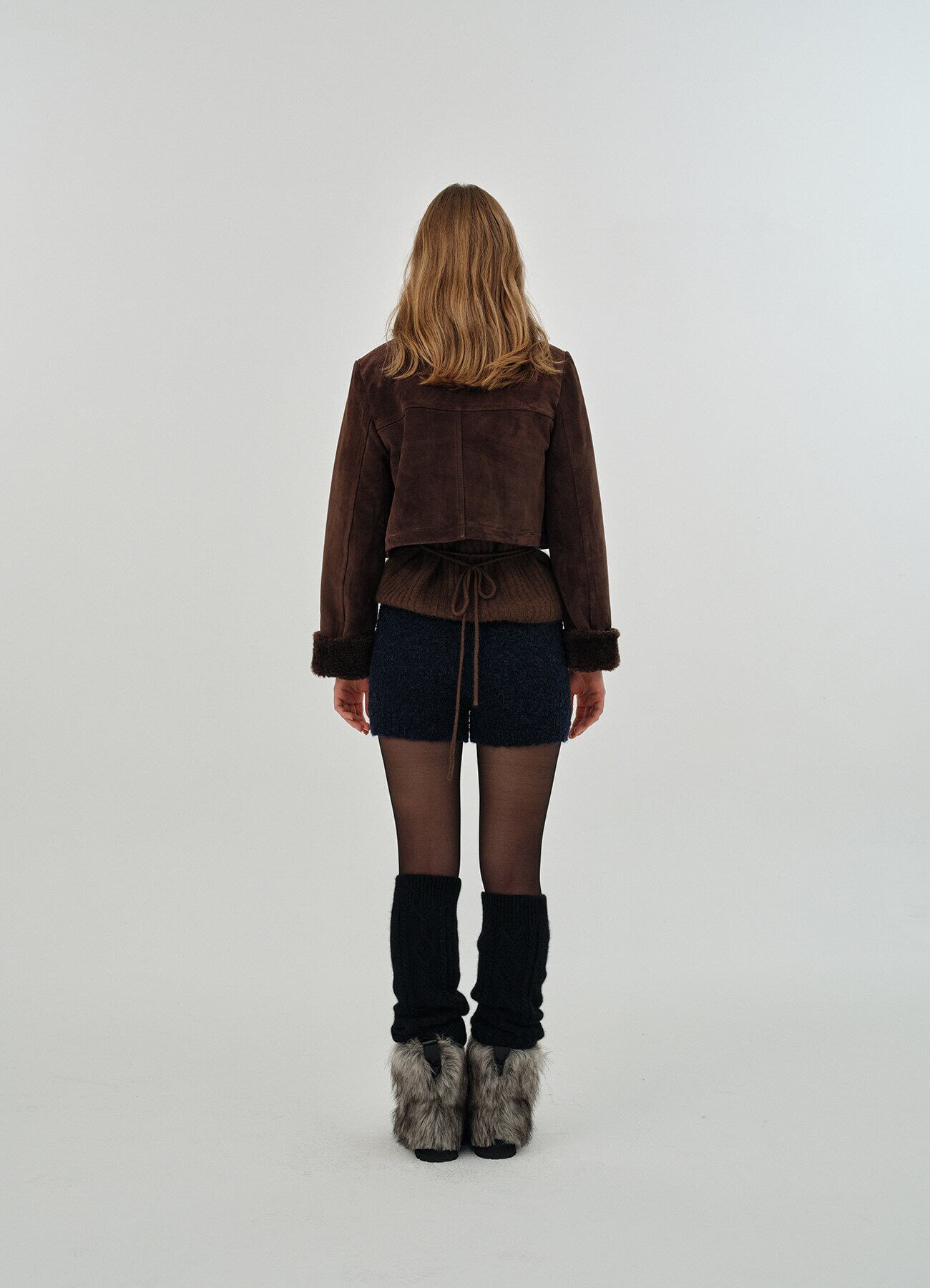 The Barnnet＊cropped eco shearling jacket Cropped Eco-Shearling