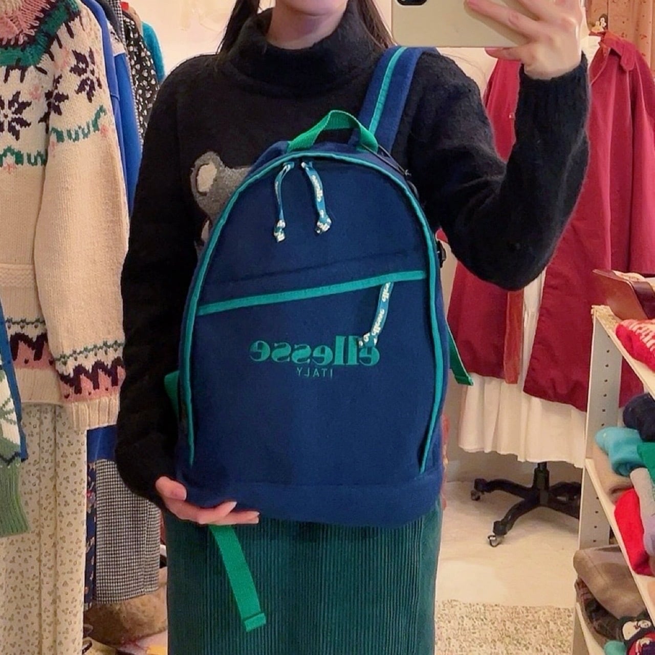 ellesse / navy piping backpack