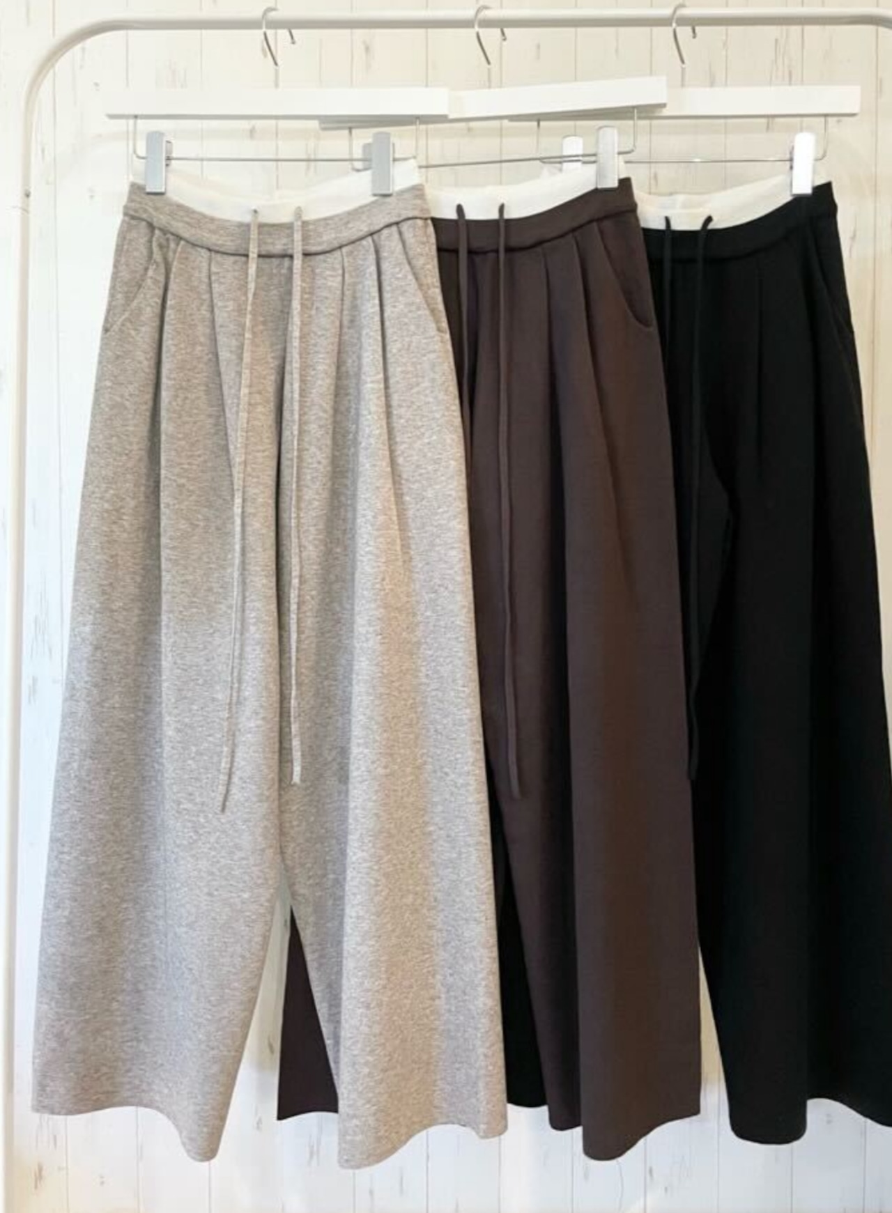 ルスポレ ニットピンタックパンツ