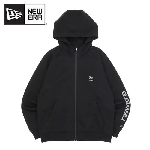 NEW ERA ニューエラ パフォーマンスアパレル テックスウェット フルジップパーカー メンズ TECH SWEAT FULL-ZIP HOODIE RS ブラック 15135397 NER37P3752