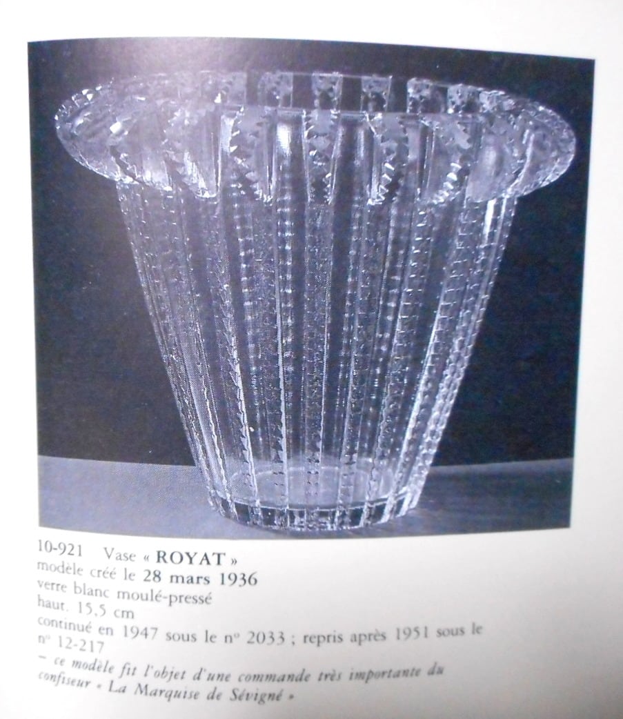 ルネ・ラリック クリスタルガラス Royat 花瓶 Lalique 高さ15㎝ | ttppxa