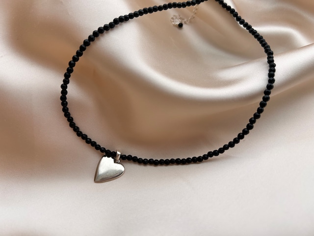 #201 Amlet heart choker necklace silver925