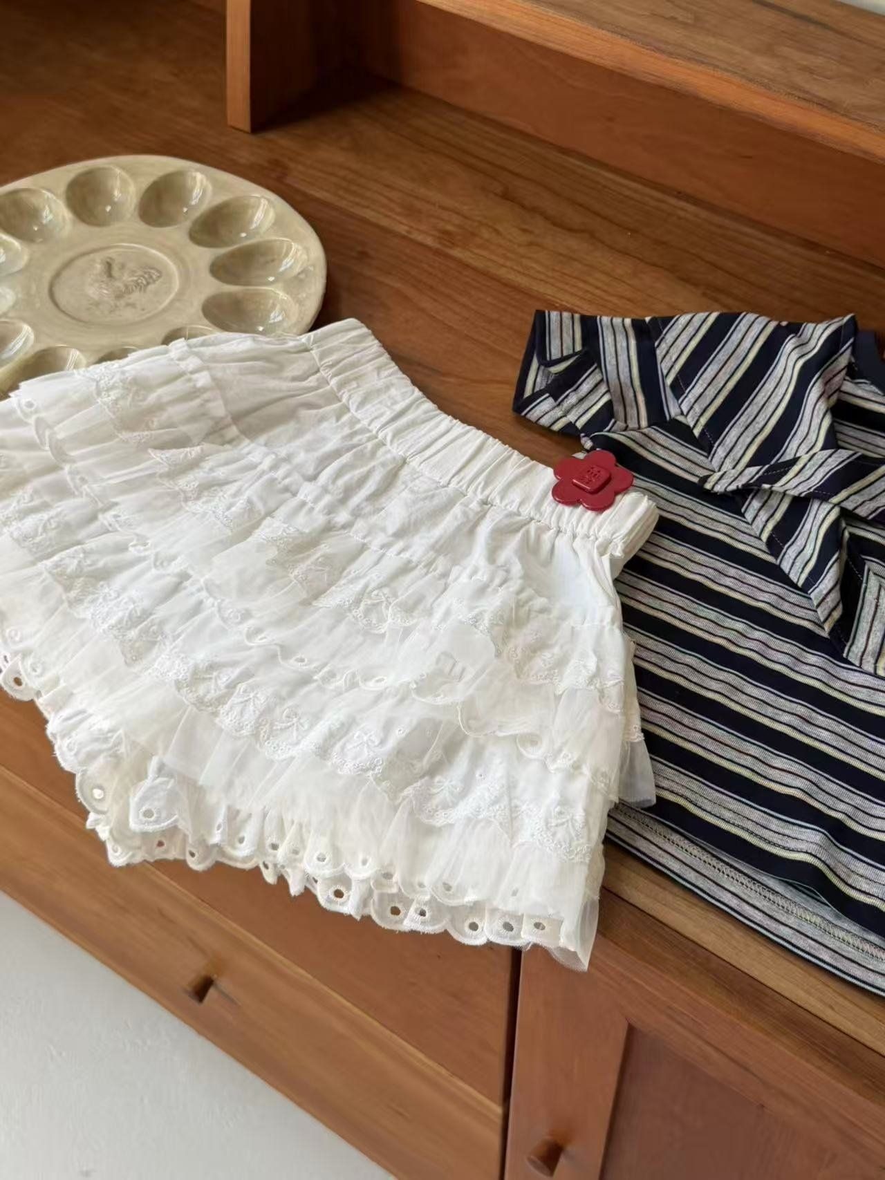 [aiai] Milk Tiered Lace Skirt / [아이아이] 밀크캉캉레이스스커트