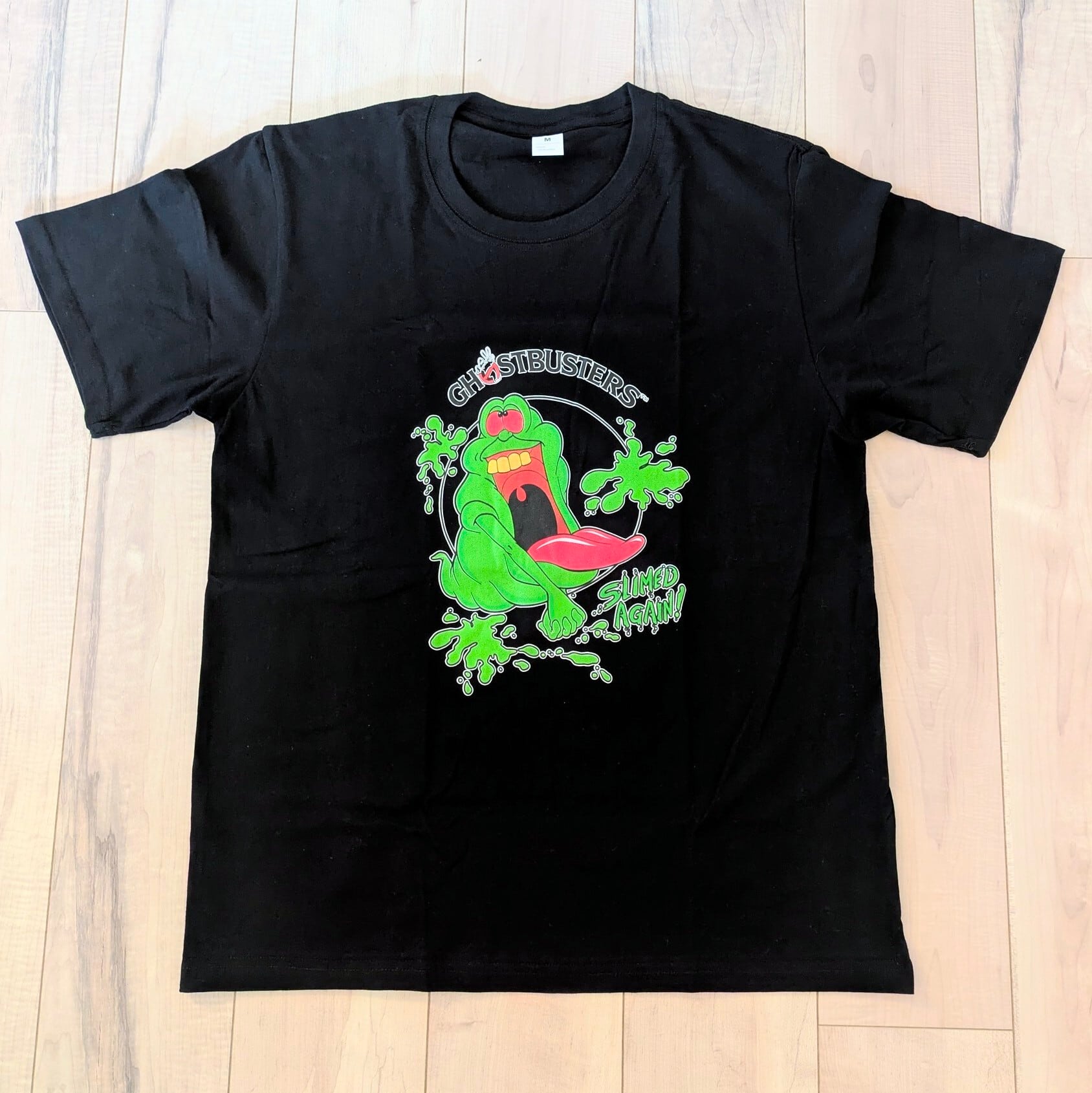 【Ghostbusters (ゴーストバスターズ ) 】『 SLIMED AGAIN 』スライマー BLK / 映画Tシャツ / 80年代映画 / Tシャツ〚アメリカン雑貨 アメトイ〛