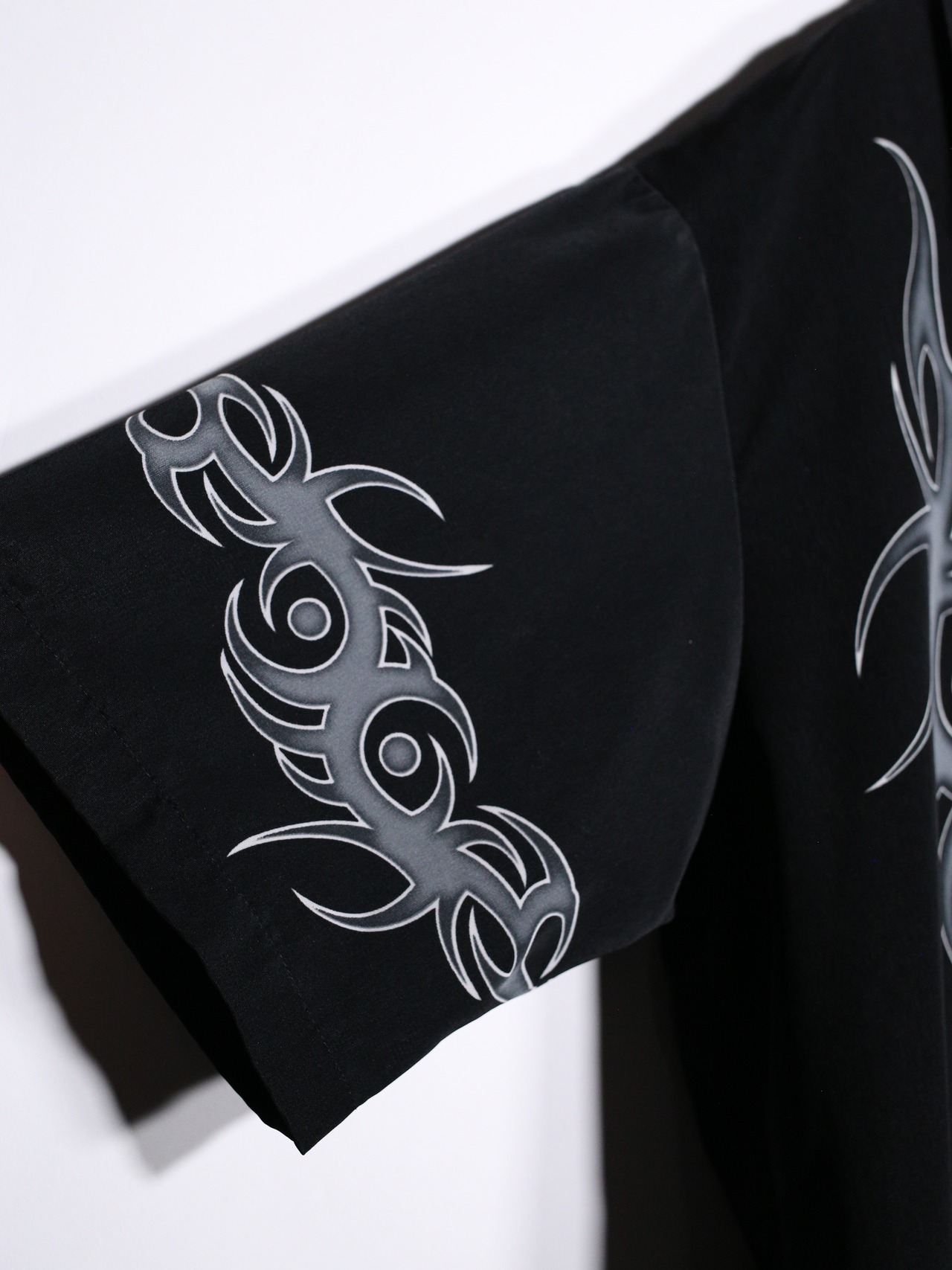 symmetry punk tribal pattern over silhouette s/s shirt - 12