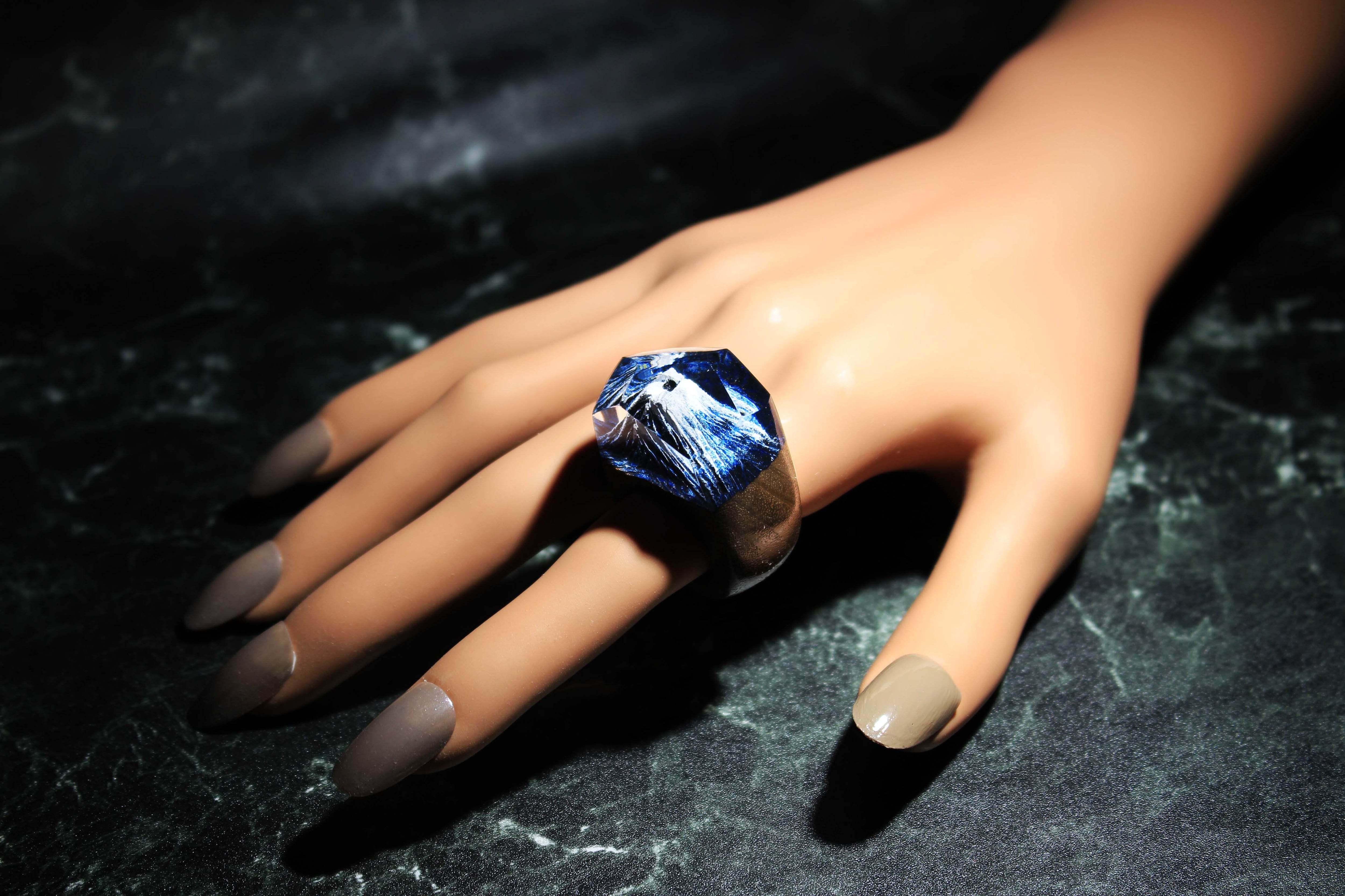 送料無料】Fuji～蒼天～ ウッドレジンリング | WORLD BLING