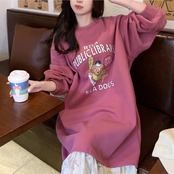Patchwork Long Sweatshirt Dress 5003