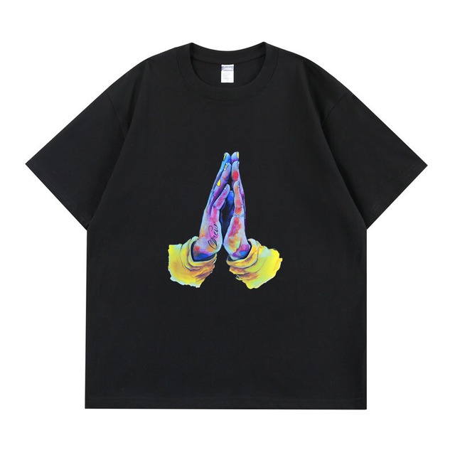 【AT1190】Print Tee Black
